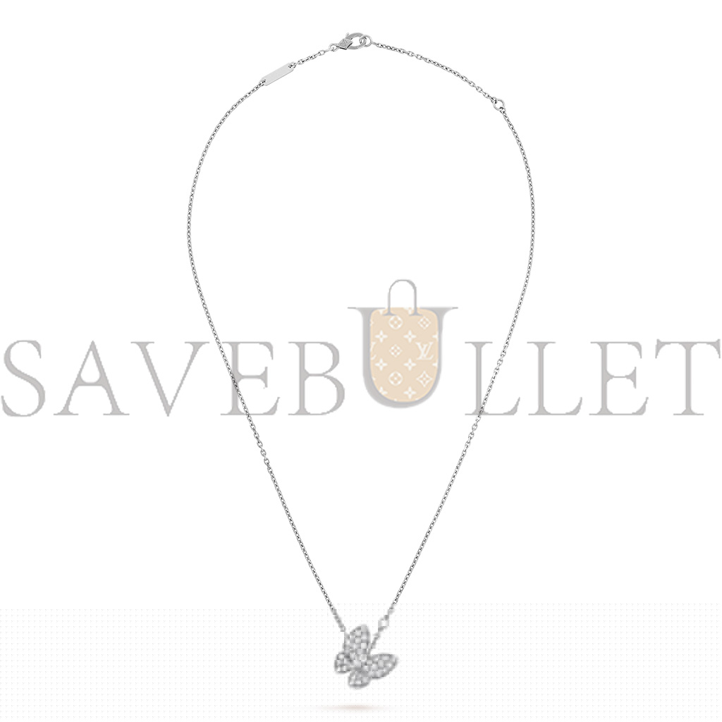 v*n cl*f arpels two butterfly pendant - white gold, Di*m*nd  vcaro3m400